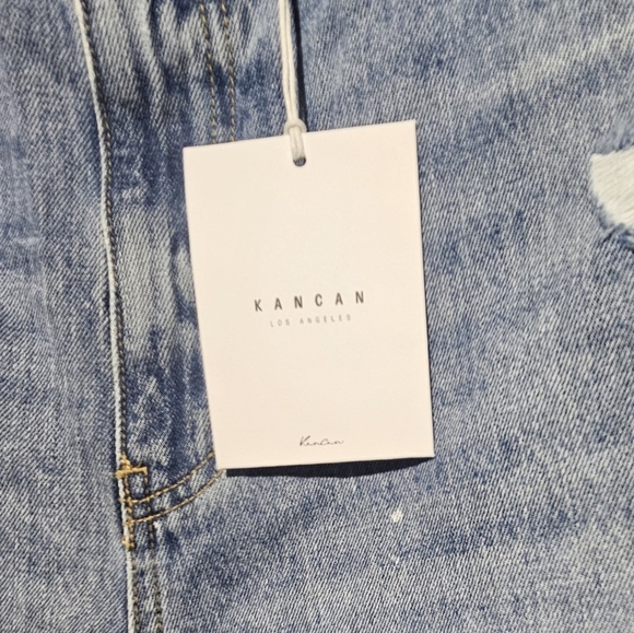KanCan NWT Light Blue Distressed High Rise Slim Straight Waist 29 Inseam 29 - Picture 6 of 6